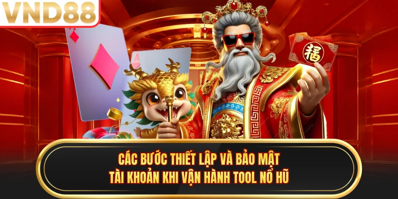 Các bước thiết lập và bảo mật tài khoản khi vận hành tool nổ hũ