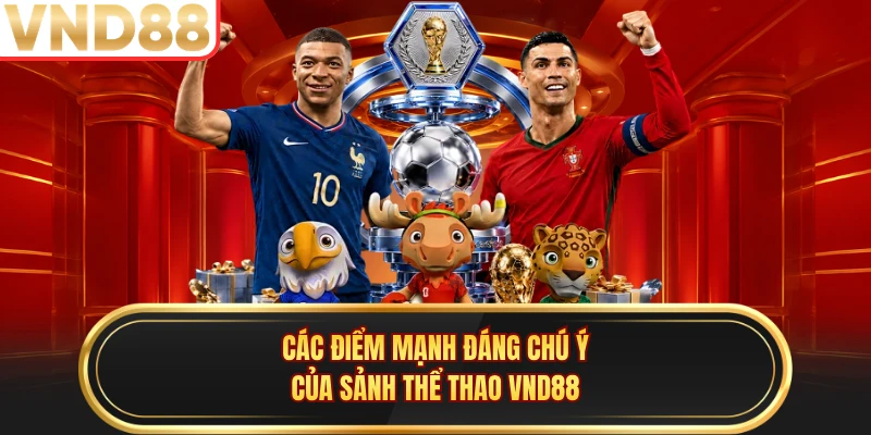 Các điểm mạnh đáng chú ý của sảnh thể thao VND88 