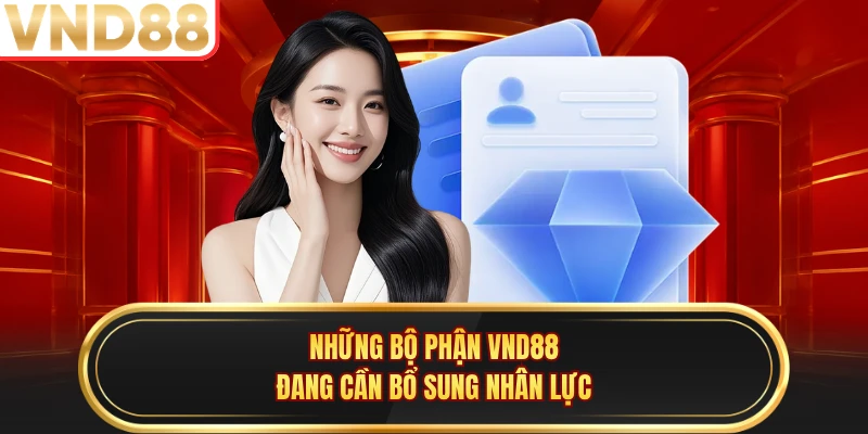 Những bộ phận VND88 đang cần bổ sung nhân lực